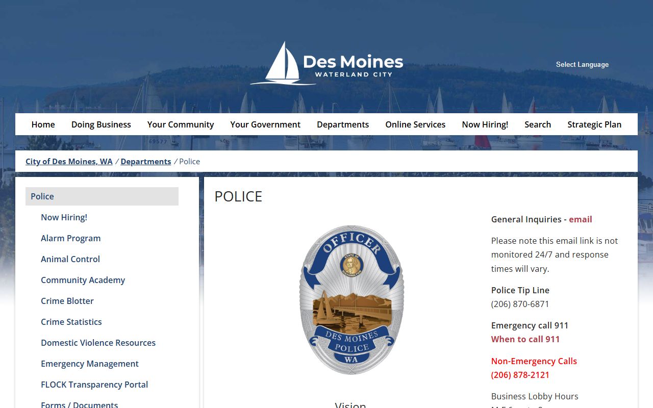 Des Moines Police Department for booking releases