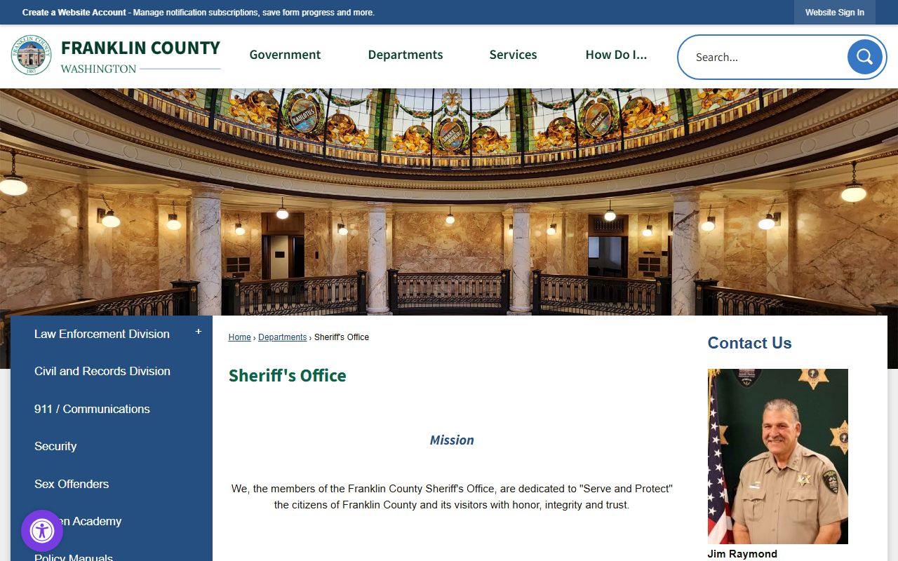 Franklin County Sheriff page used for Kennewick area booking releases