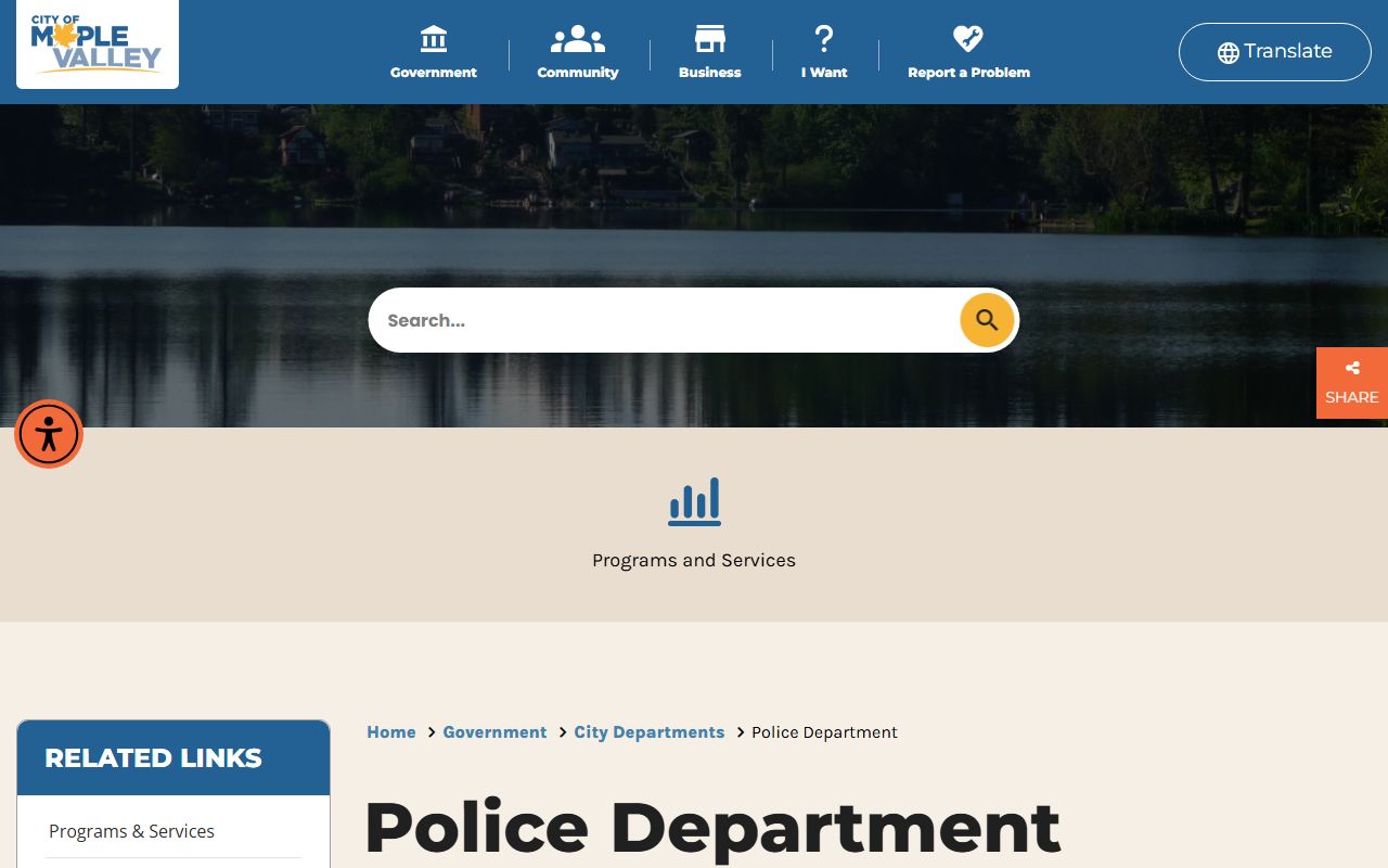 Maple Valley Booking Releases police department contract page