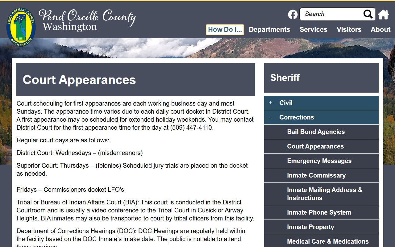 Pend Oreille County booking releases - court