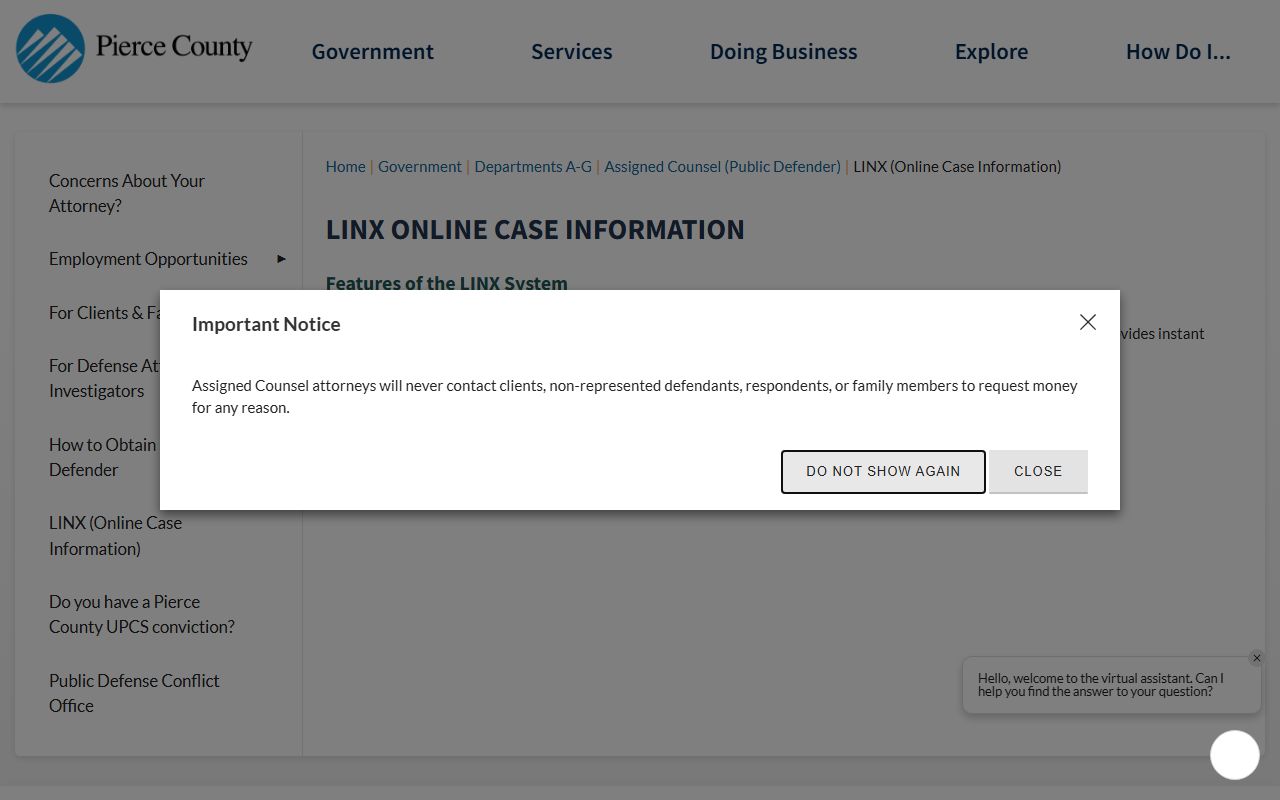 Pierce County booking releases - linx