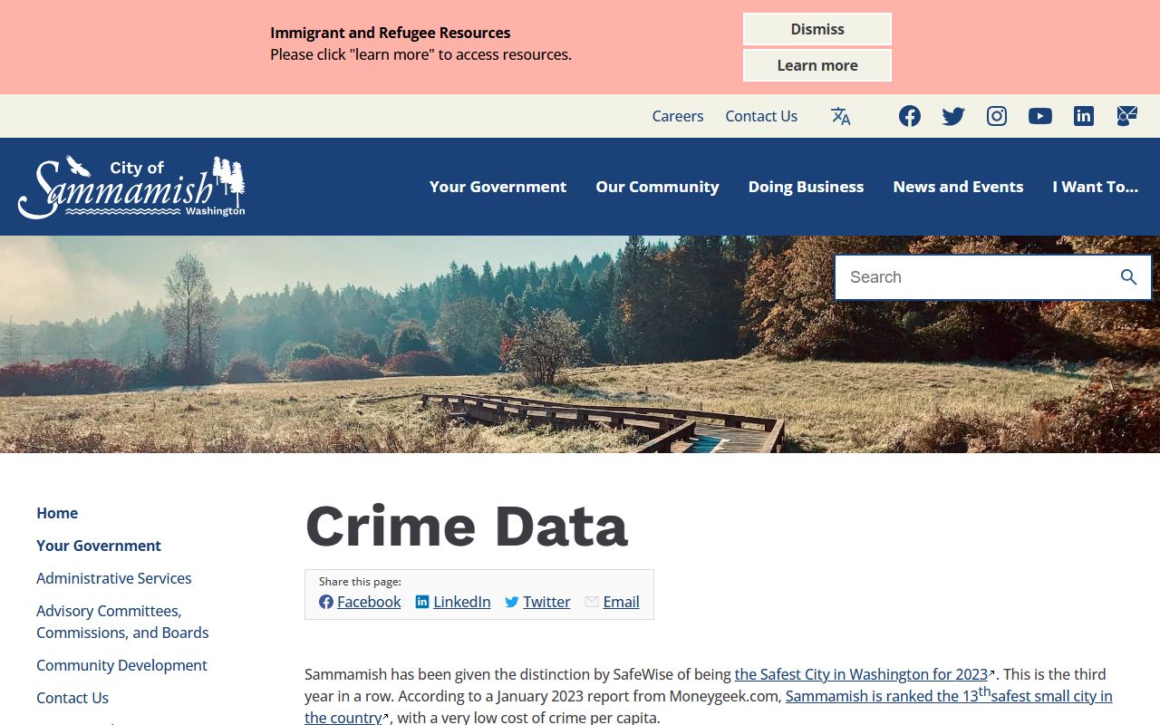 Sammamish Police crime data dashboard for booking releases
