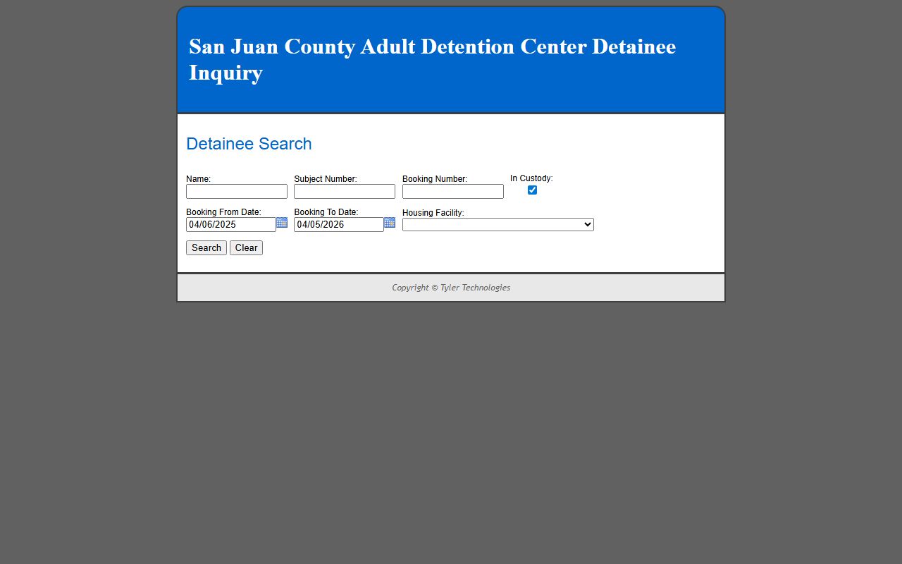 San Juan County booking releases - adc