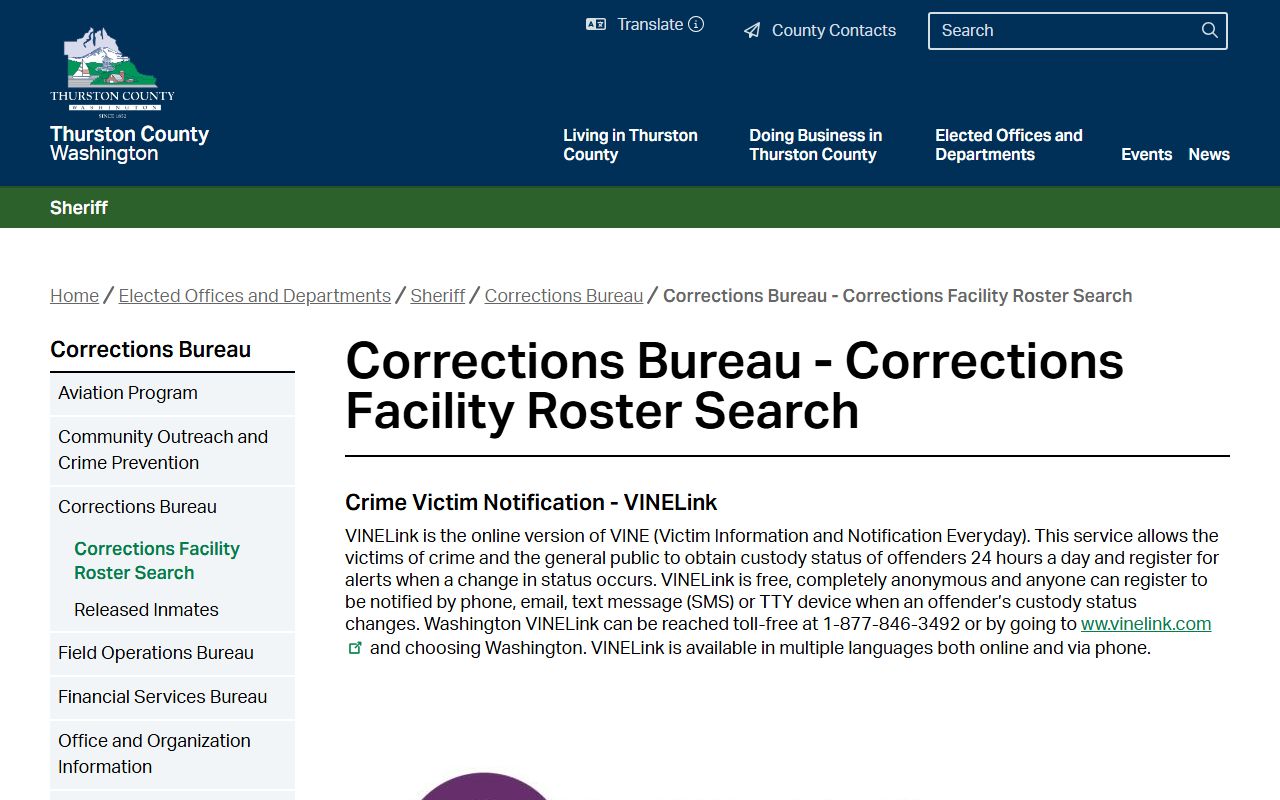 Thurston County booking releases - roster