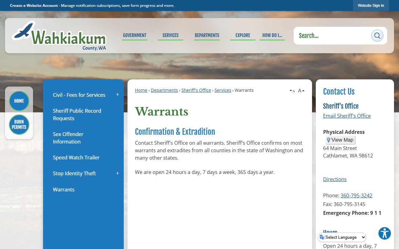 Wahkiakum County booking releases - warrants