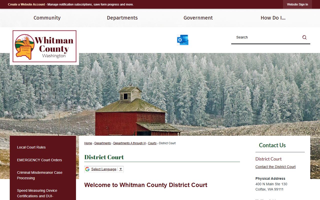 Whitman County booking releases - district