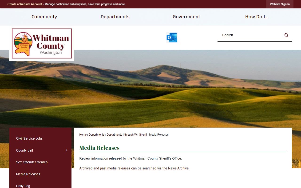 Whitman County booking releases - media