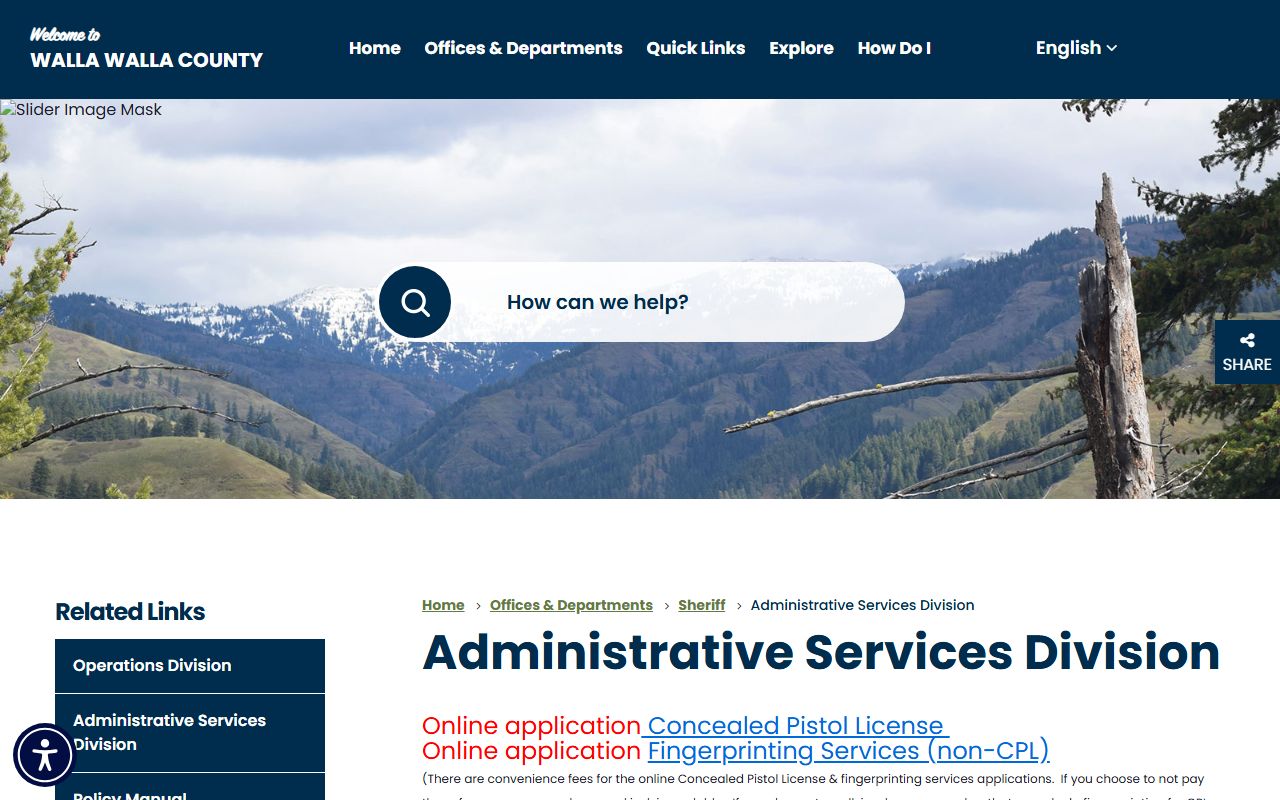 Walla Walla booking releases administrative services