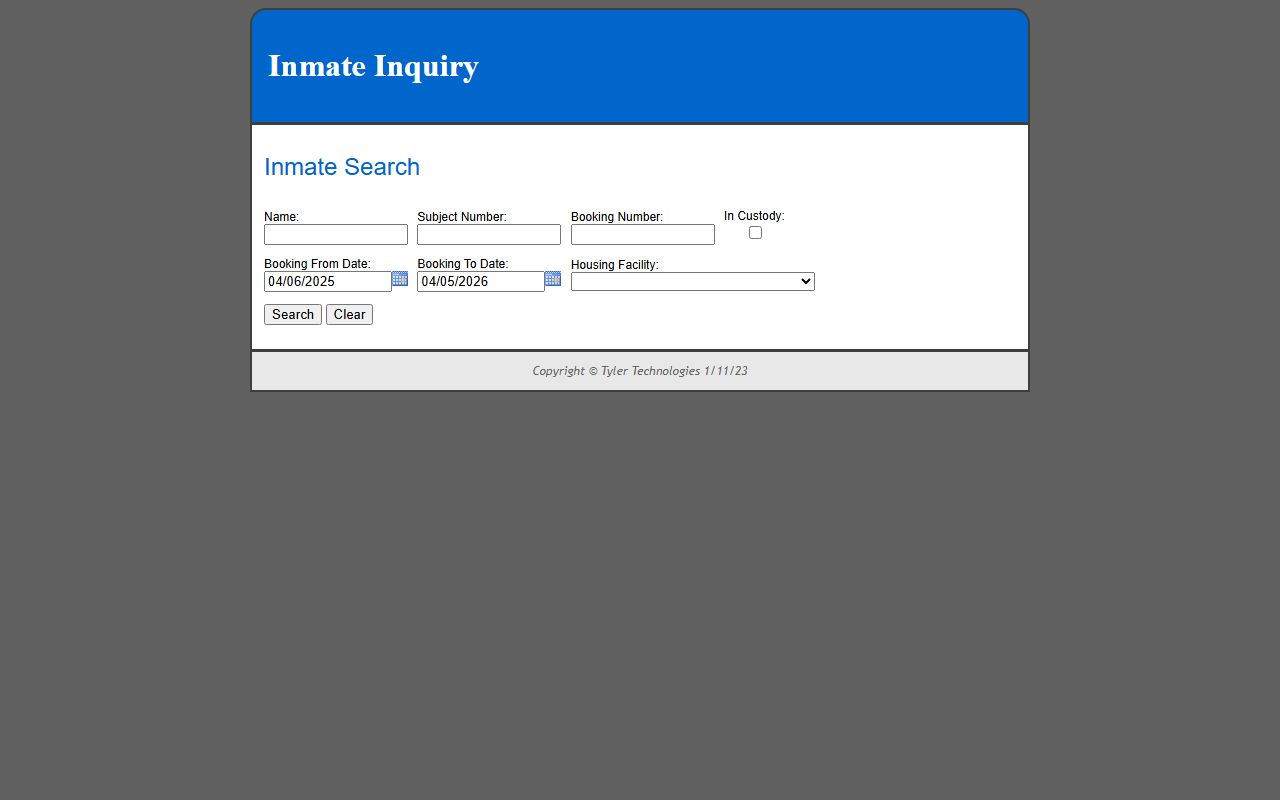 Benton County booking releases inmate inquiry portal