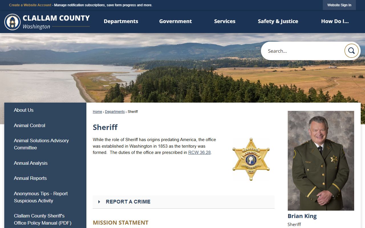 Clallam County booking releases sheriff office homepage