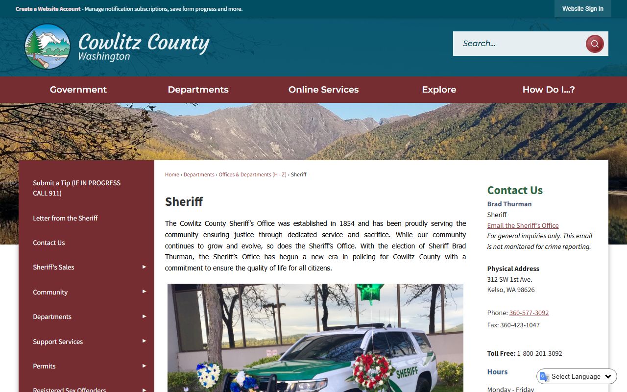 Cowlitz County booking releases sheriff office
