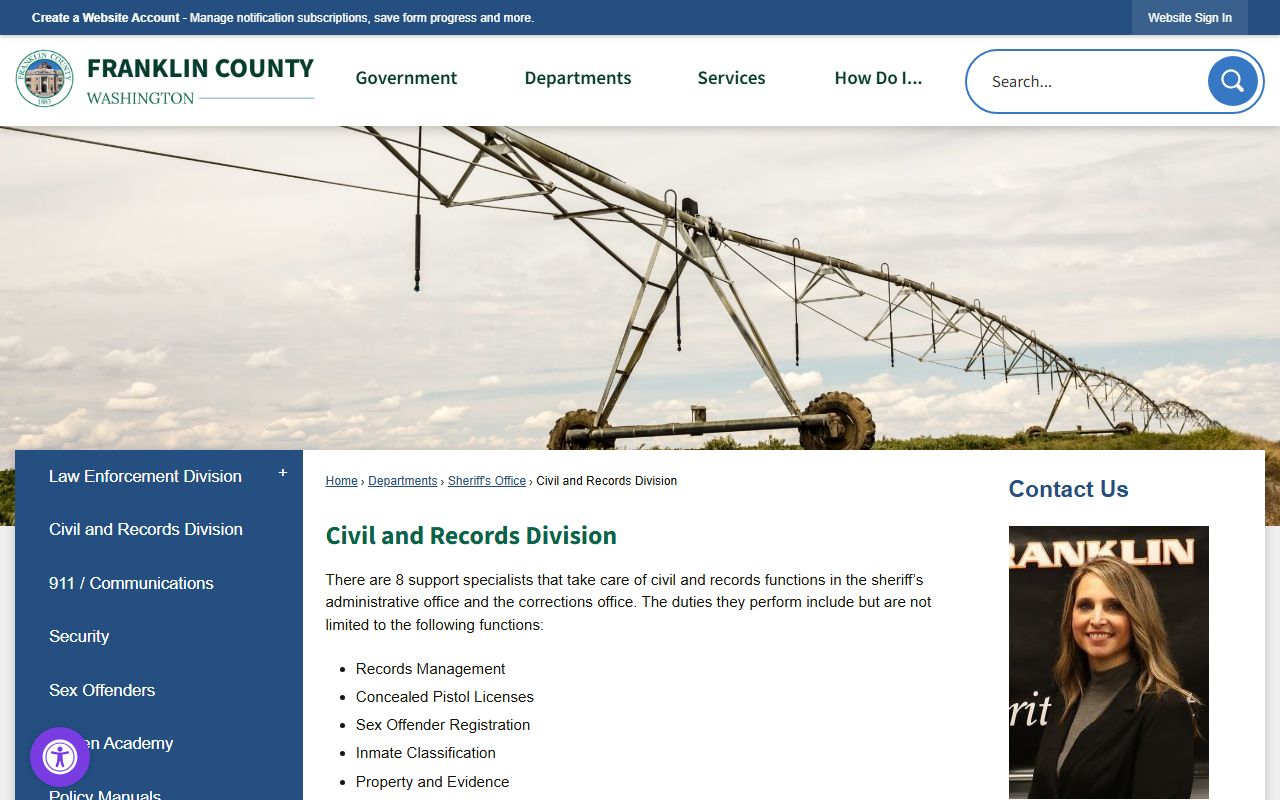 Franklin County booking releases - civil records