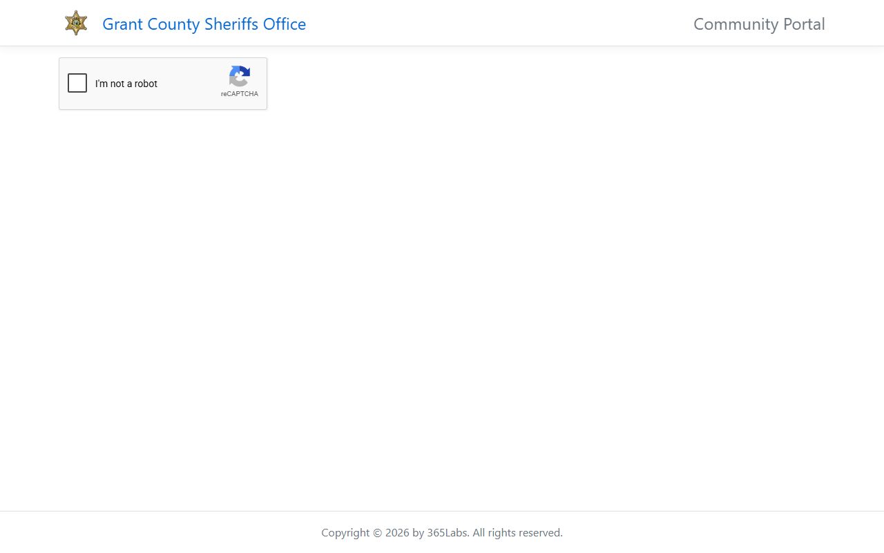 Grant County live interactive inmate roster booking releases