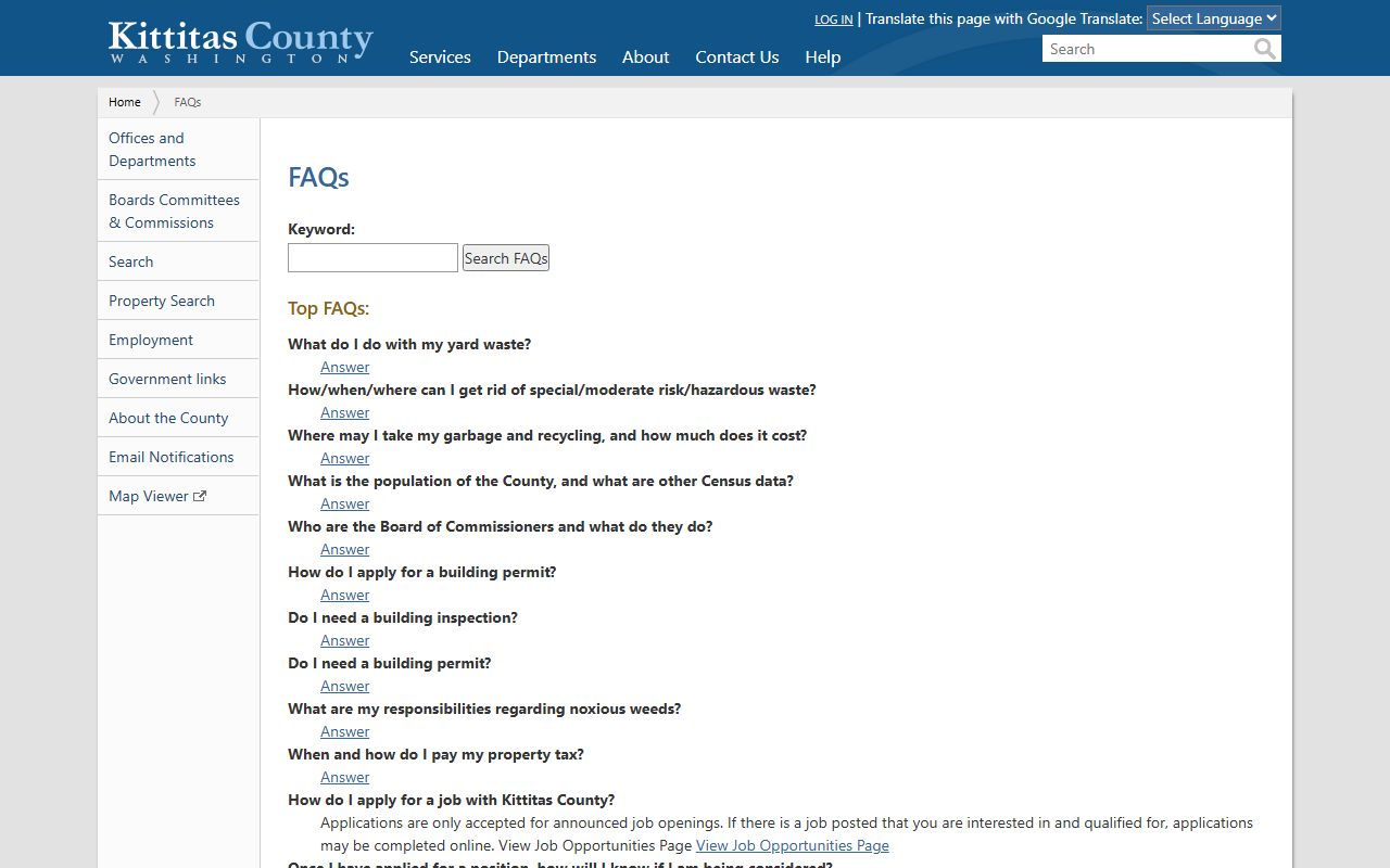 Kittitas County FAQs bail and visitation booking releases