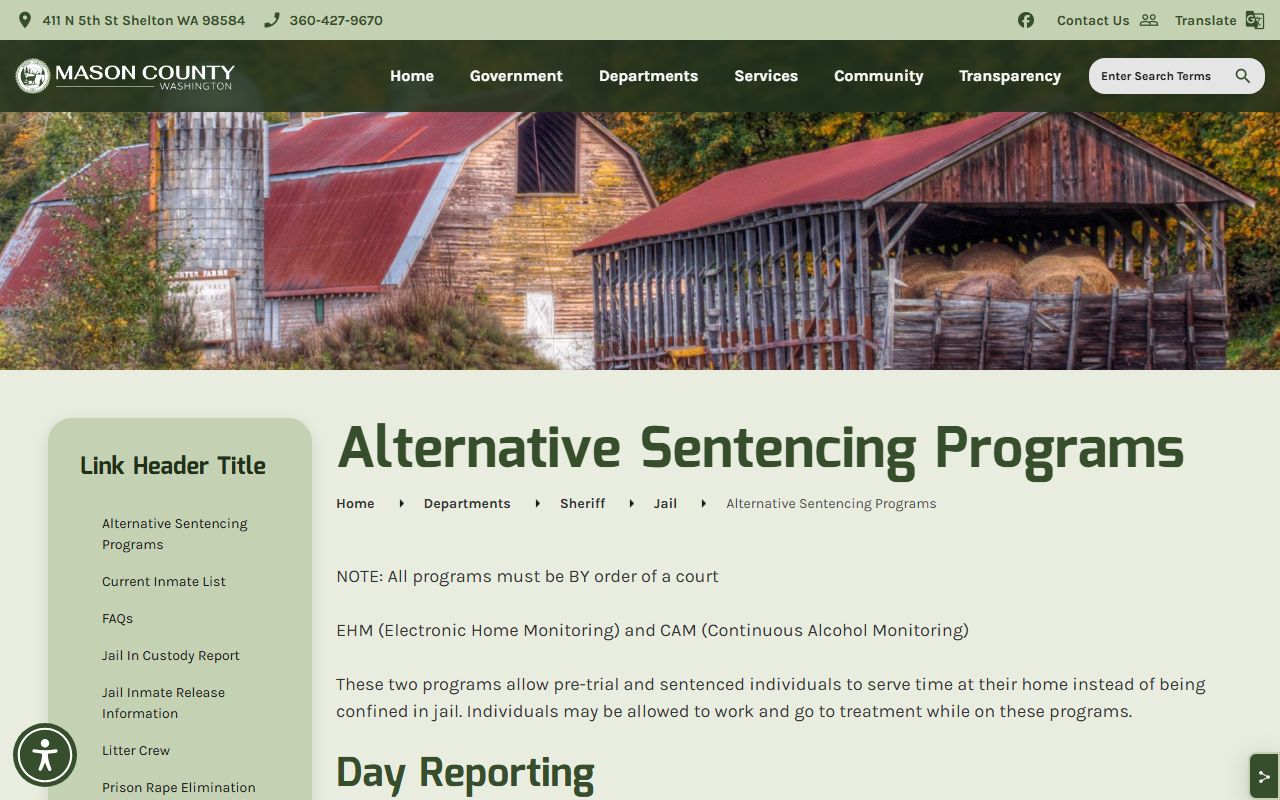 Mason County booking releases - alternative