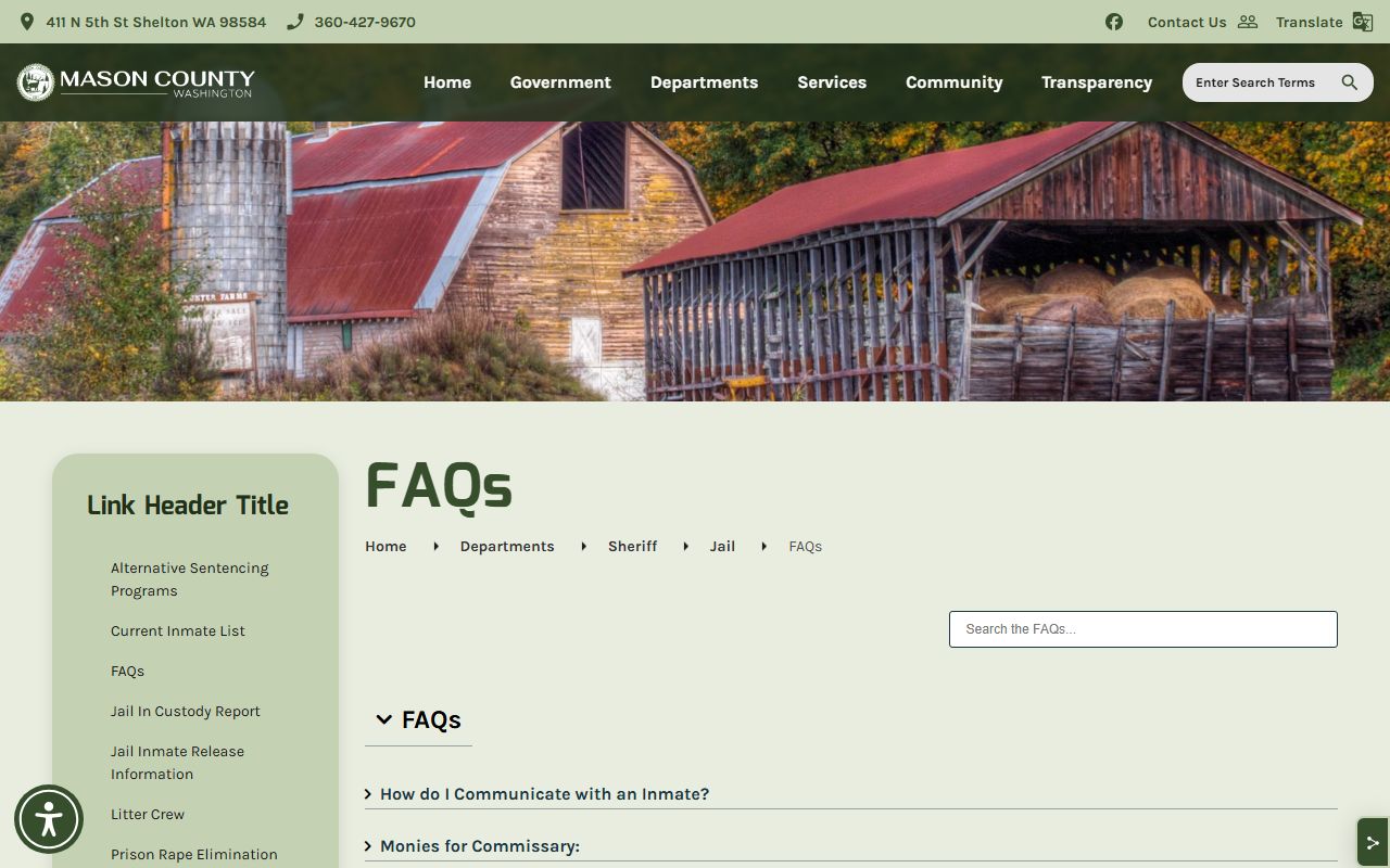 Mason County booking releases - faqs